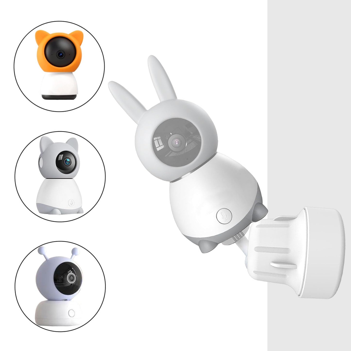 Derebir Baby Monitor Wall Mount Compatible with BOIFUN Baby 2S/ Baby 5S/ Baby 6T ieGeek Baby 1T Adjustable Angle Wall Mount Stand for Baby Cameras with 1/4 Thread Connection (Camera Not Included)